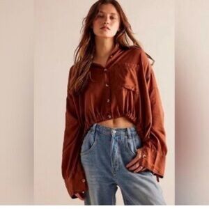 We The Free “cinch it up silky” blouse